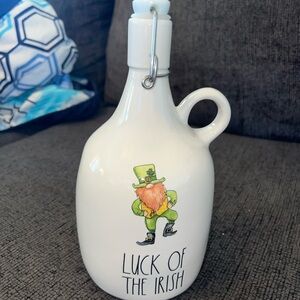 Rae Dunn “luck of the Irish” canteen decor